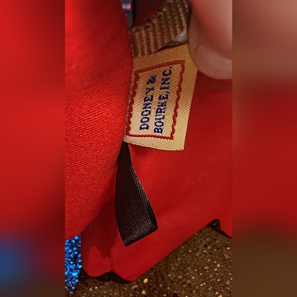 Dooney & Bourke Burgundy Ostrich Zip Satchel With Tan Handles - Picture 12 of 16